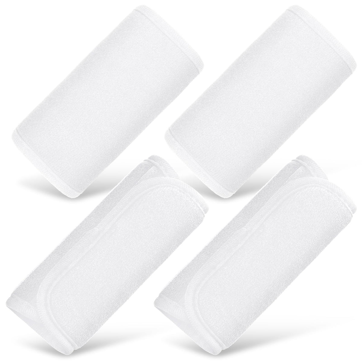 Riakrum white belt covers four-pack reduces rubbing on harness straps.