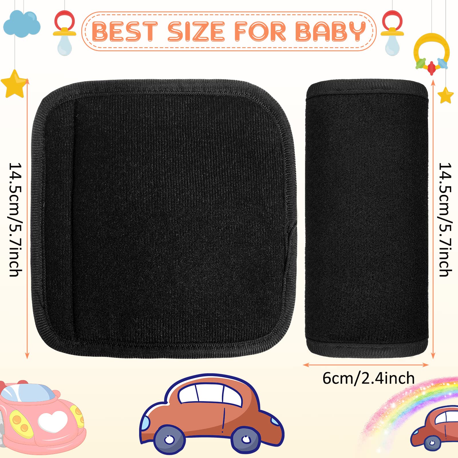 Riakrum strap cover closeup displays soft short-plush texture for gentle contact.