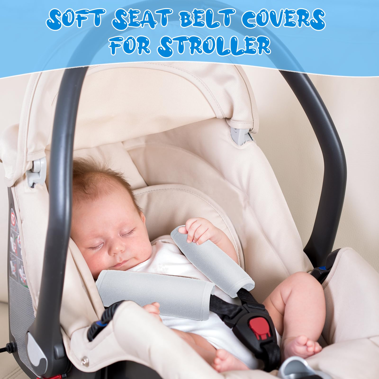 Riakrum universal-fit pads fit car seats and infant carriers.