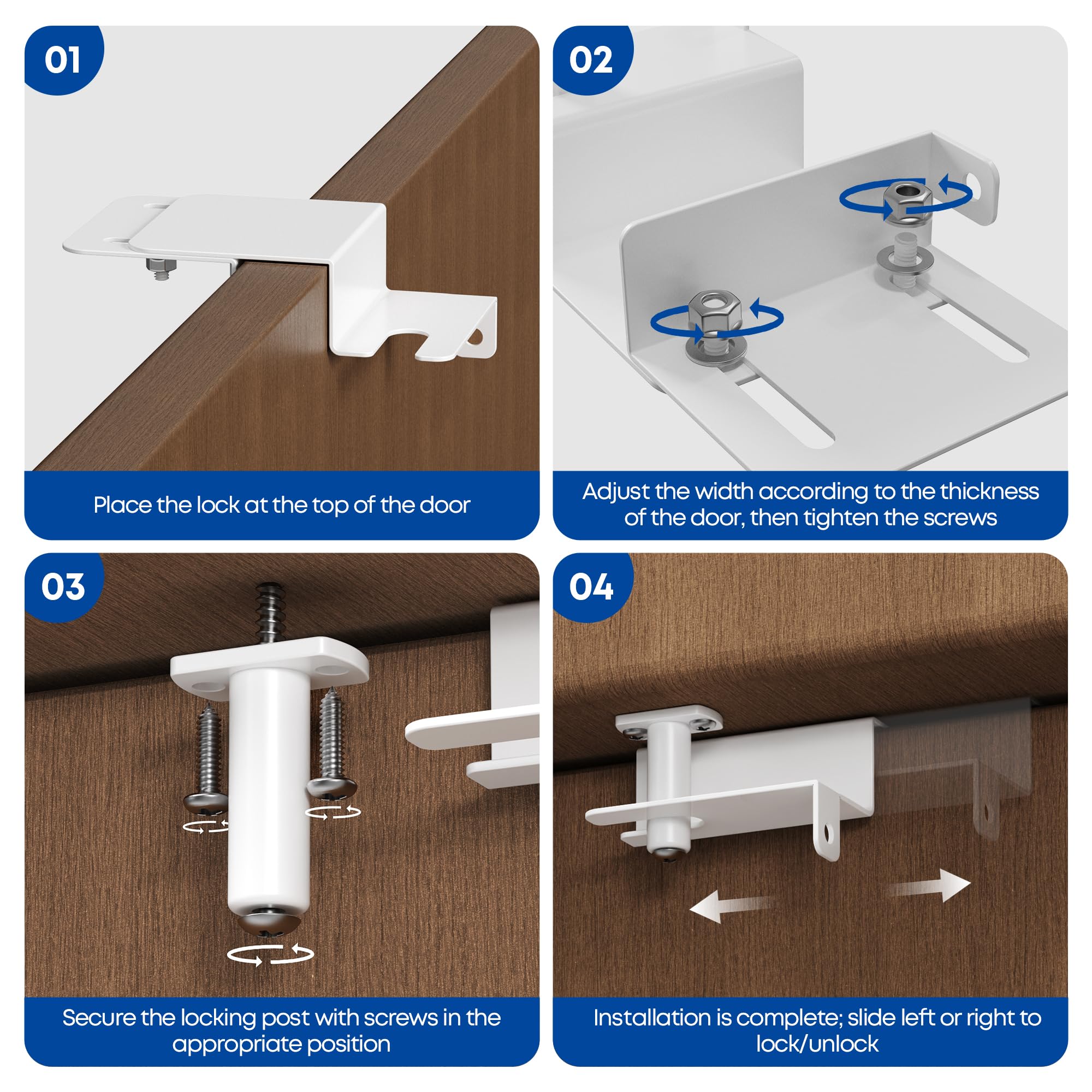 RIAUOR installation step shows saddle mounting and frame screws.