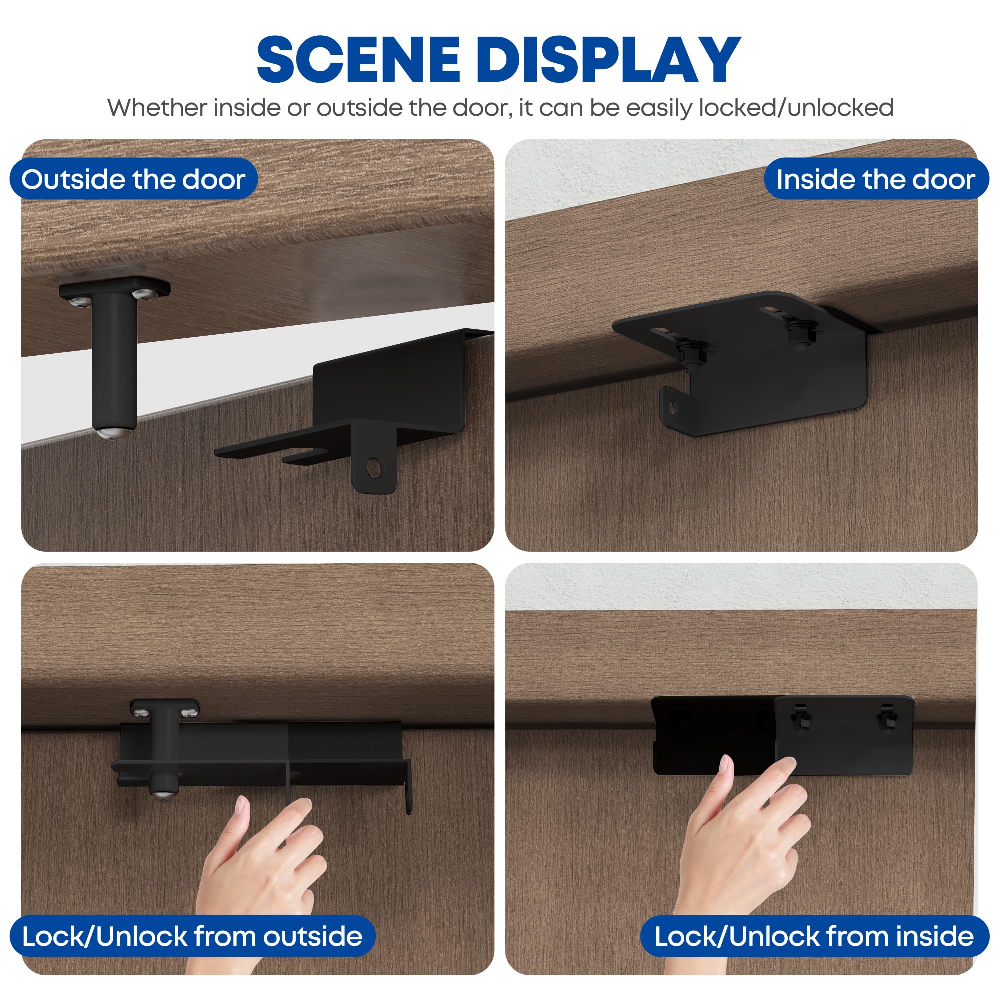 RIAUOR easy-install top door lock simplifies setup in minutes.