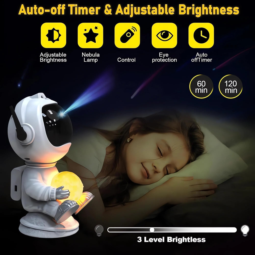 RicecdCAT Spaceman LED stars glow for cozy rooms and movie nights.