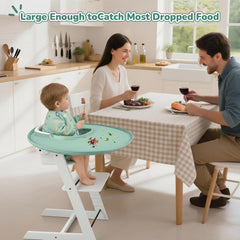 RICHER HOUSE long-sleeve waterproof bib in green keeps clothes clean