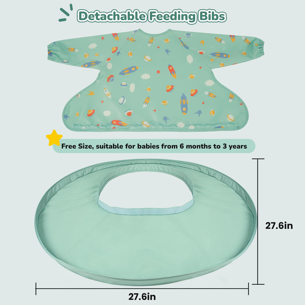 RICHER HOUSE bib and plate connect via velcro for quick removal