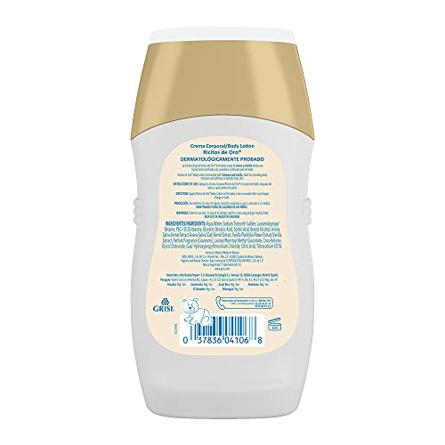 Close-up of Ricitos de Oro Avena & Vainilla lotion texture for sensitive skin