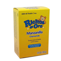 Ricitos de Oro Chamomile Soap creating soft bubbles for safe baby bathing