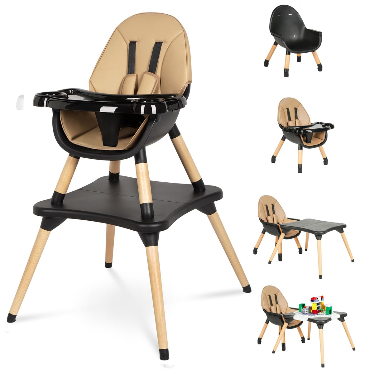 RICUTON 6-in-1 high chair assembly enables quick setup for busy family mealtimes