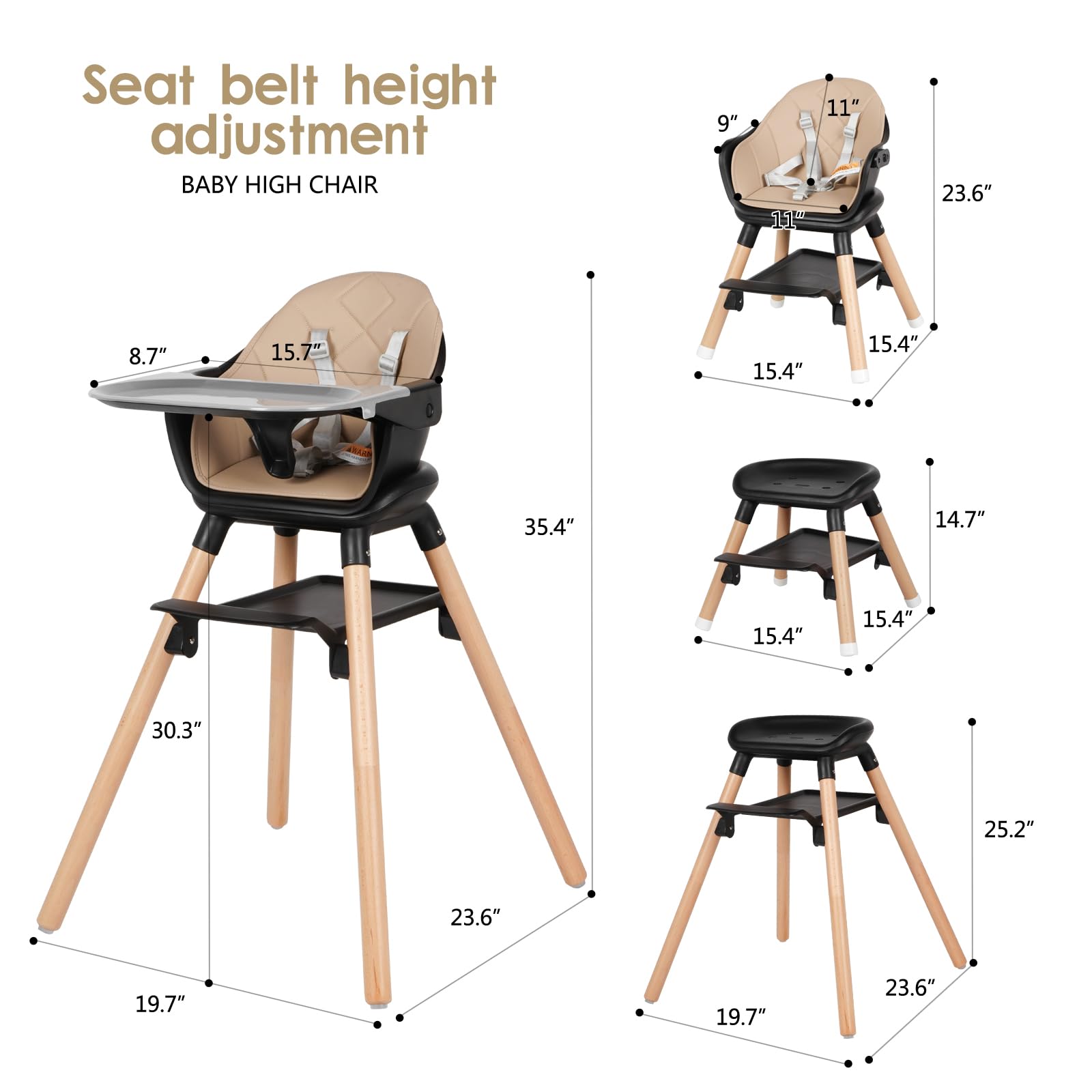 RICUTON high chair uses BPA-free materials for easy care and peace of mind.