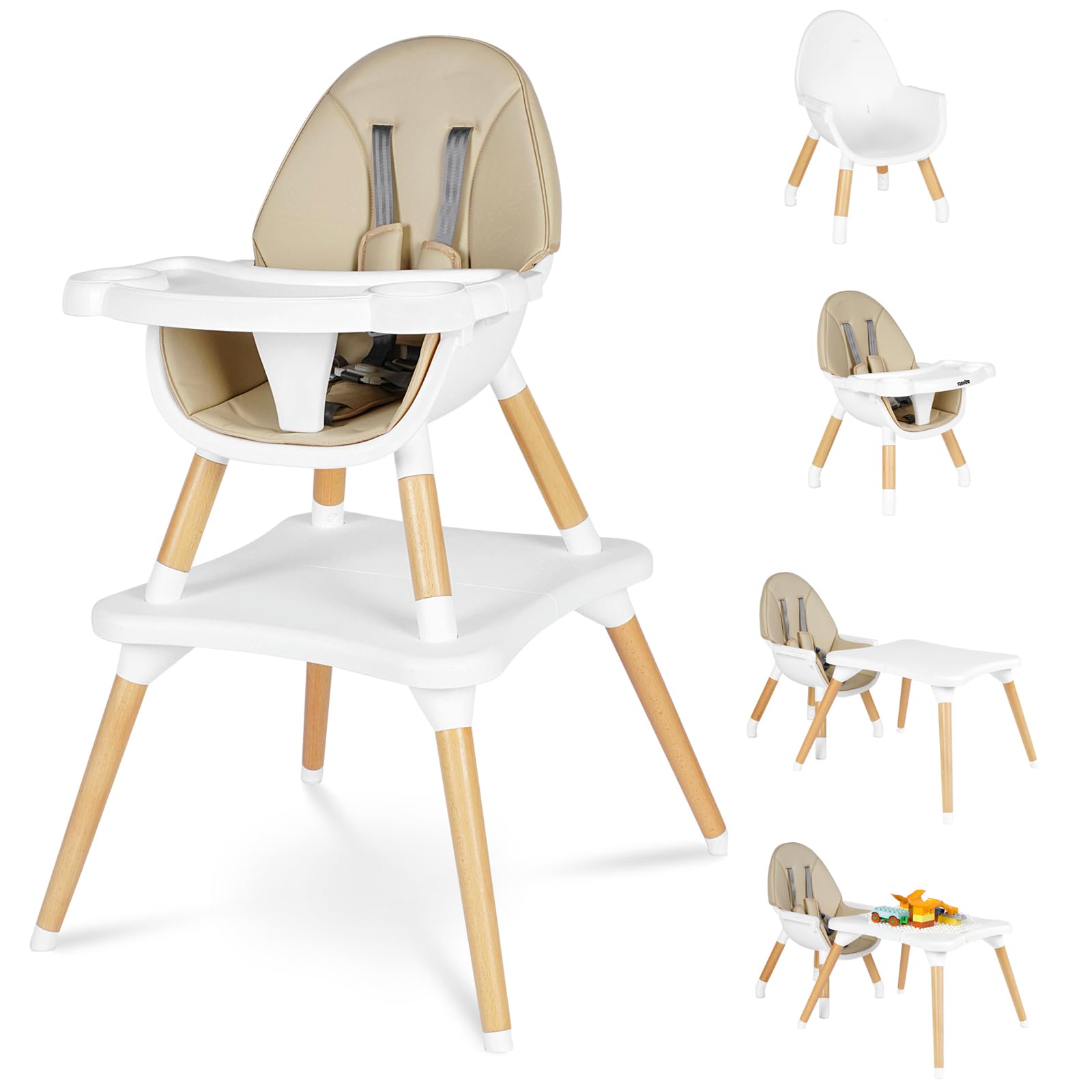 RICUTON 6in1 highchair beige during assembly for quick setup