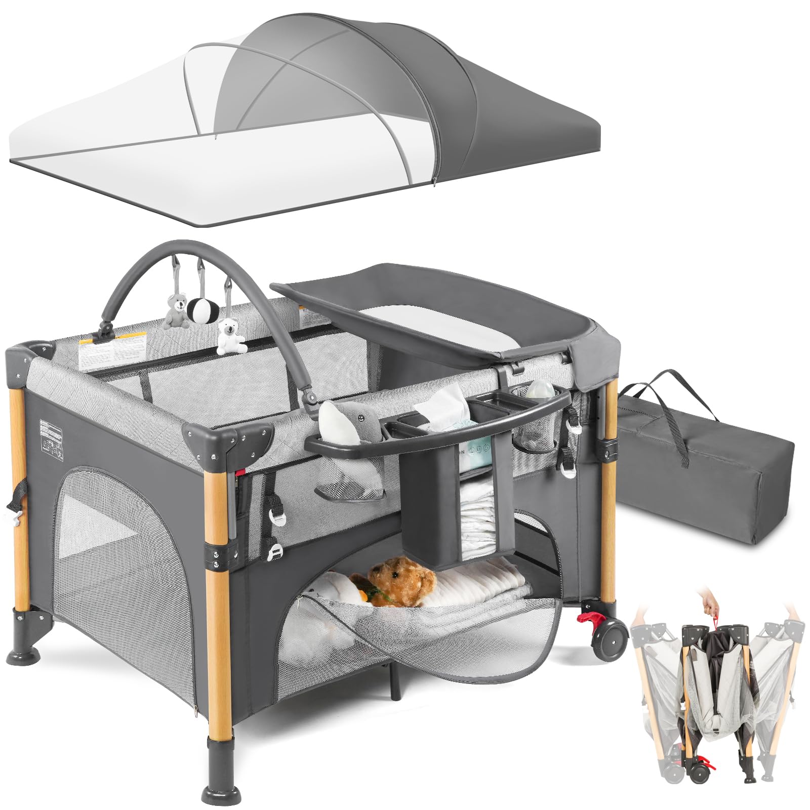 RICUTON baby bassinet with one-hand setup for quick sleep transitions.