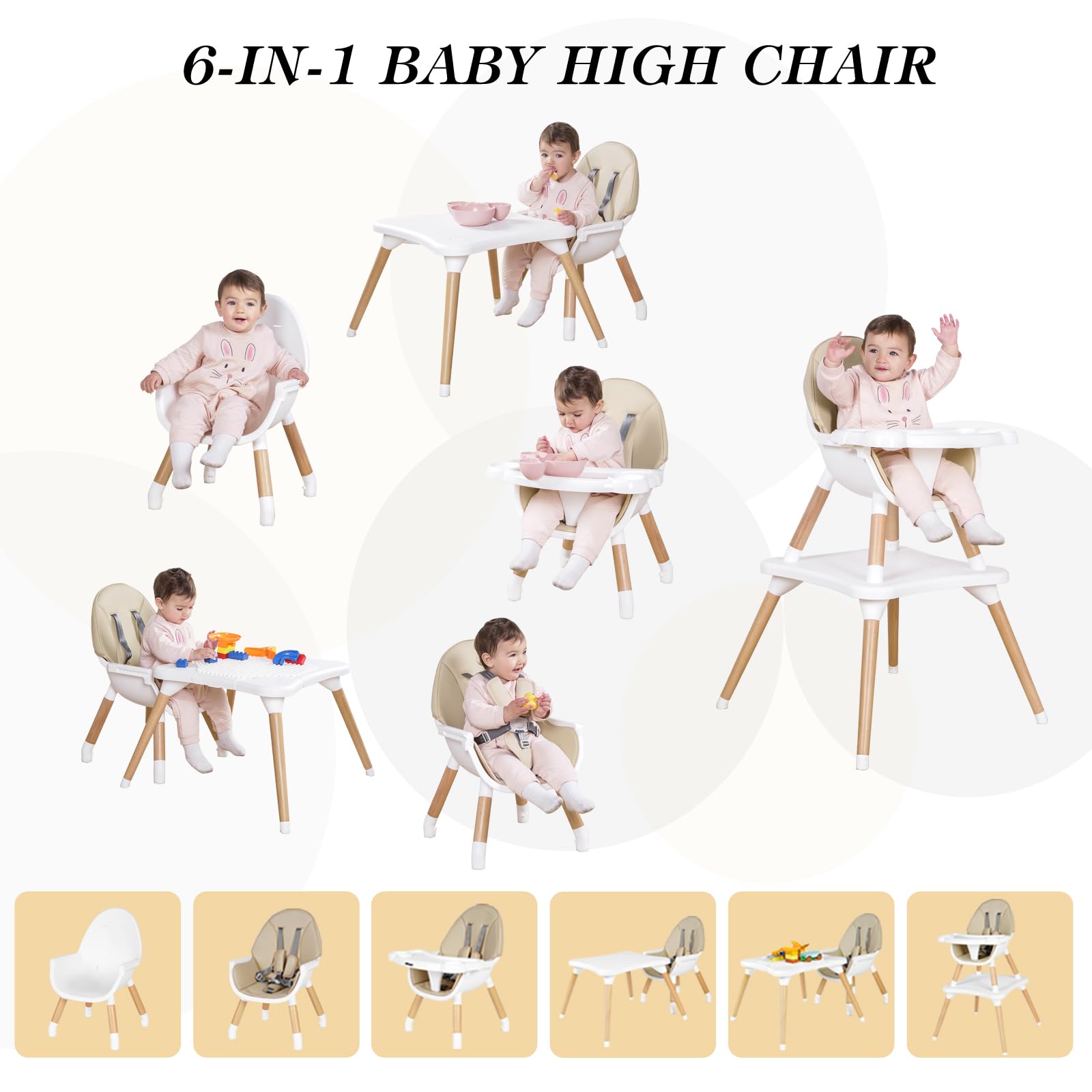 RICUTON highchair toddler setup showing multi-mode versatility at table