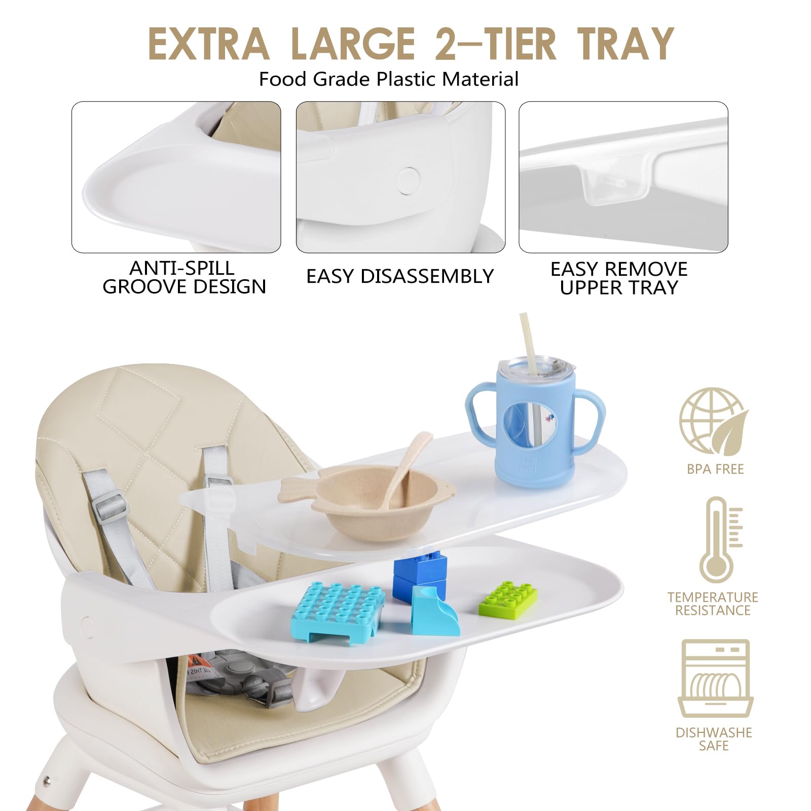 RICUTON reversible footrest doubles as storage tray for baby essentials