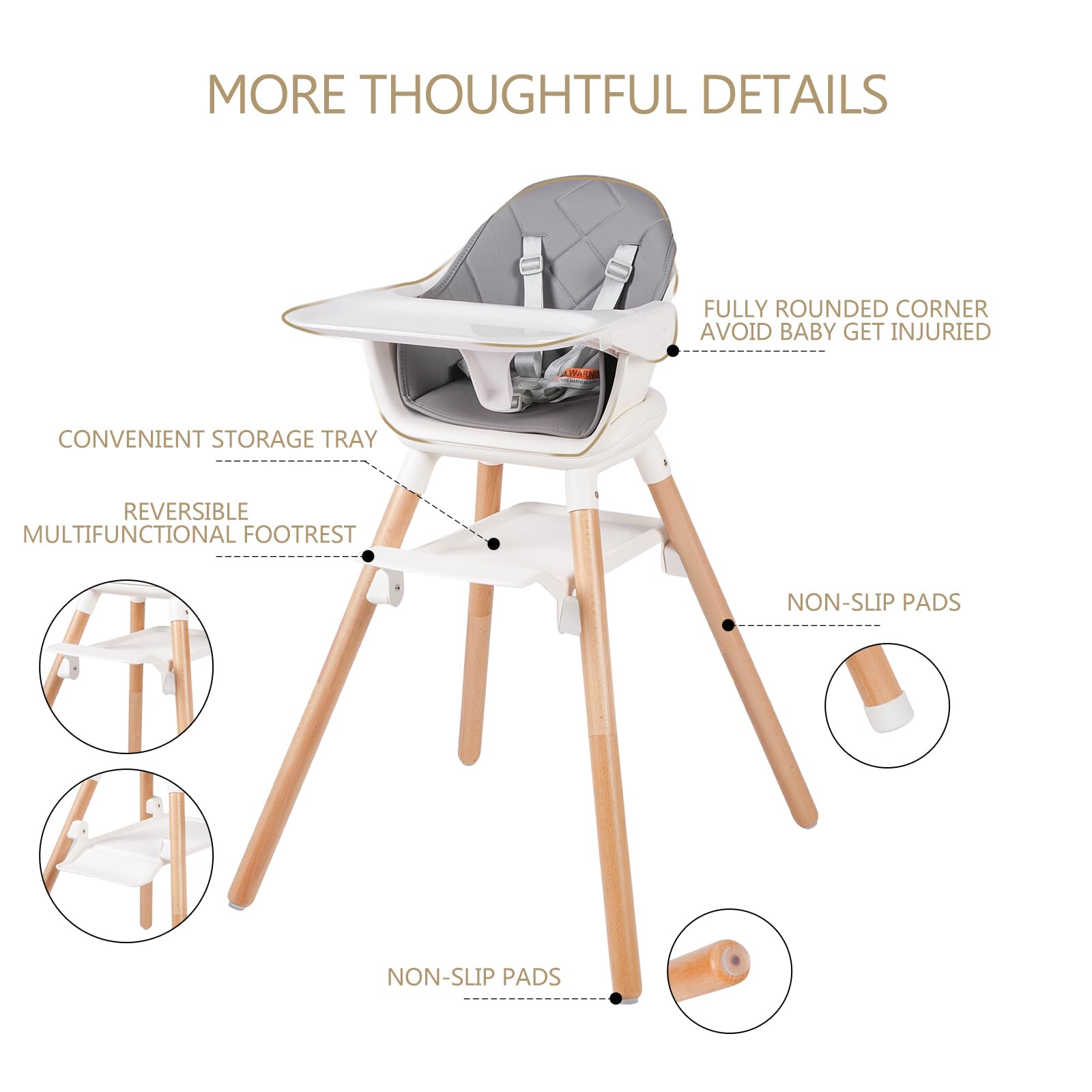 RICUTON reversible footrest doubles as a storage tray for quick access