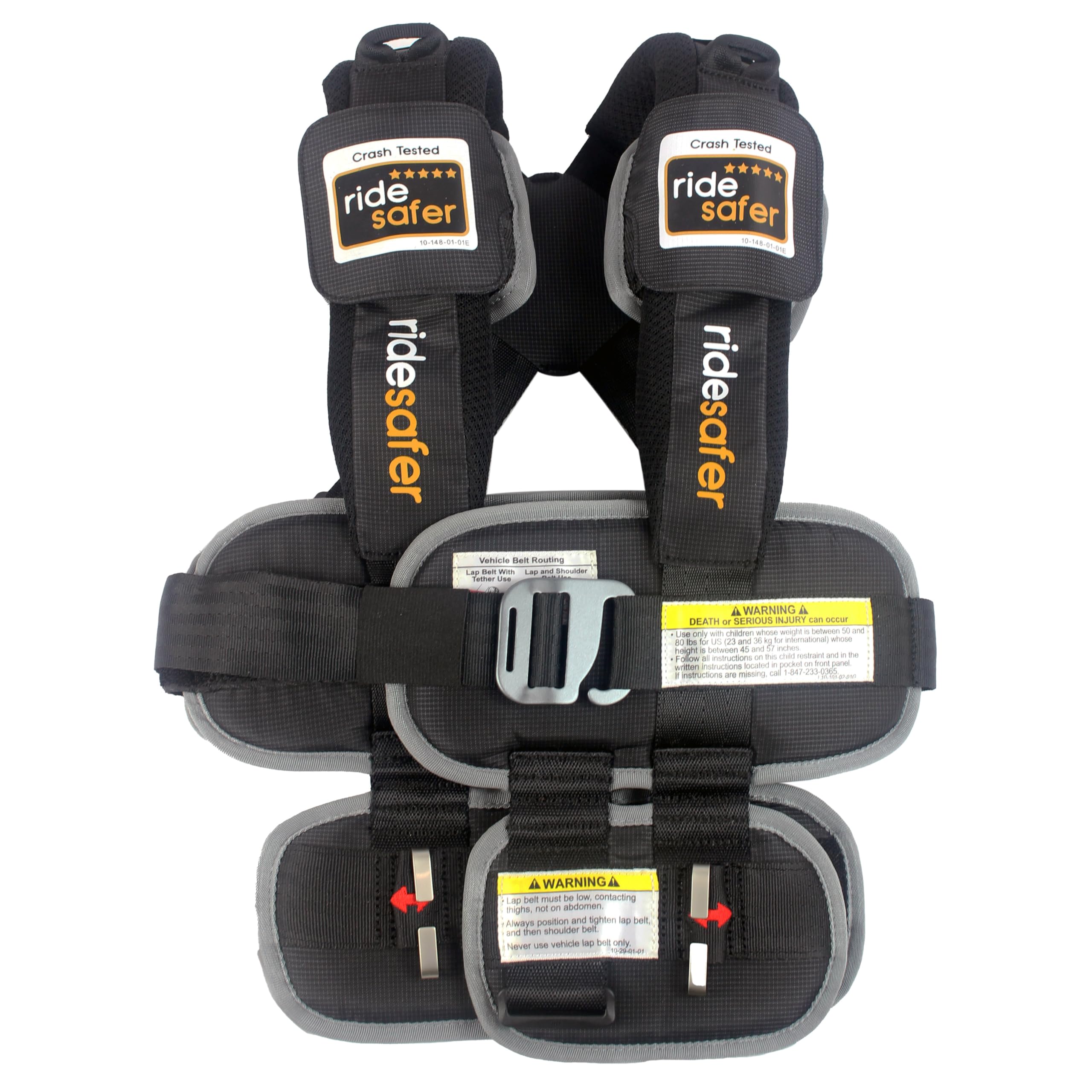 RideSafer XL vest travel-compact demonstrates portable safety for family trips and quick installs on taxis and car shares.