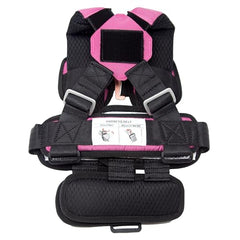 RideSafer XS pink vest compact storage ready for packing in luggage