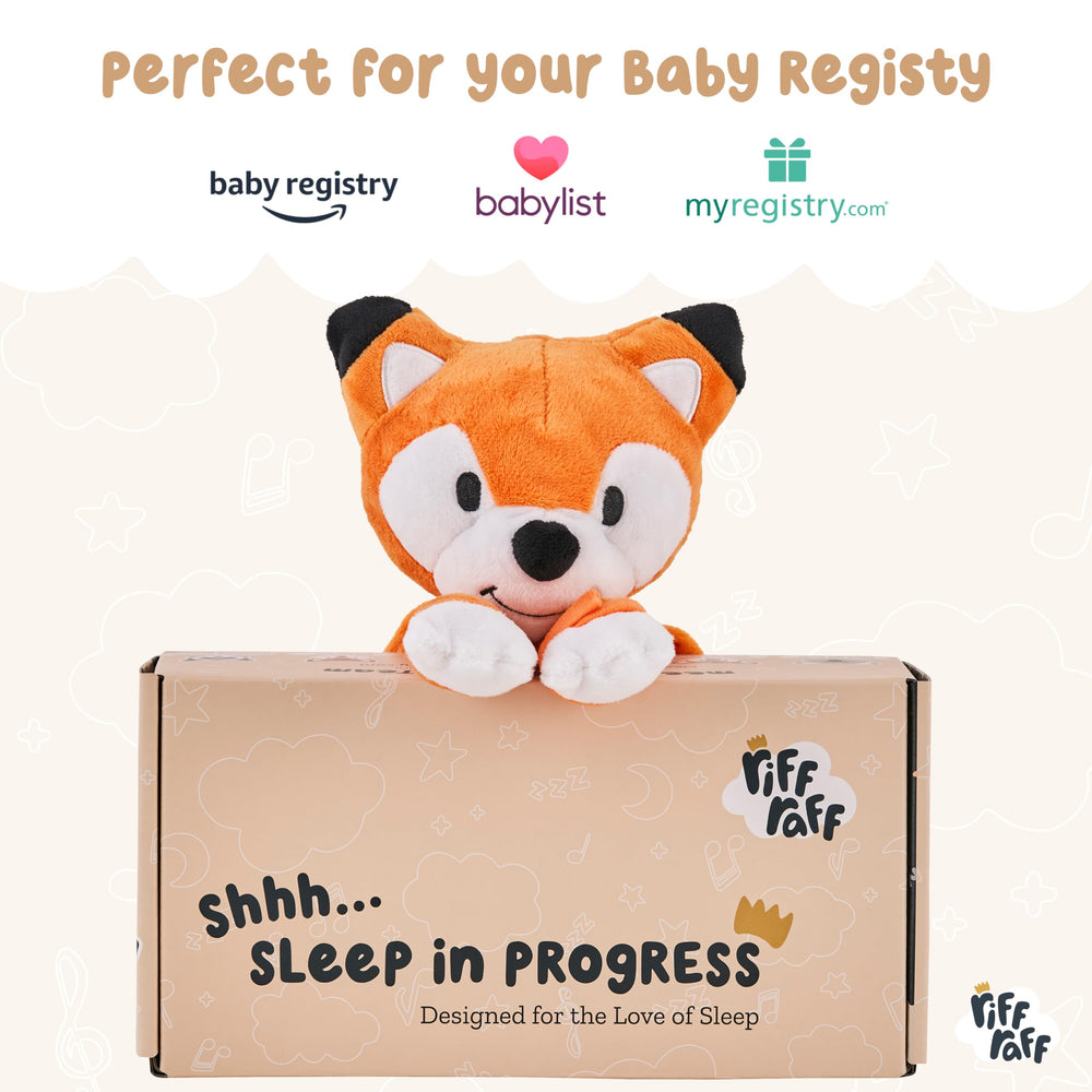 Riff Raff fox ear with lullaby button close-up
