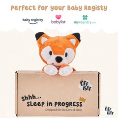 Riff Raff fox ear with lullaby button close-up