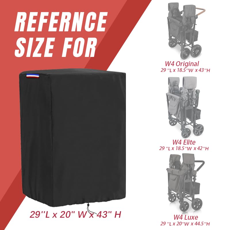 Rilime wagon cover with adjustable drawstring keeps cover secure against wind.