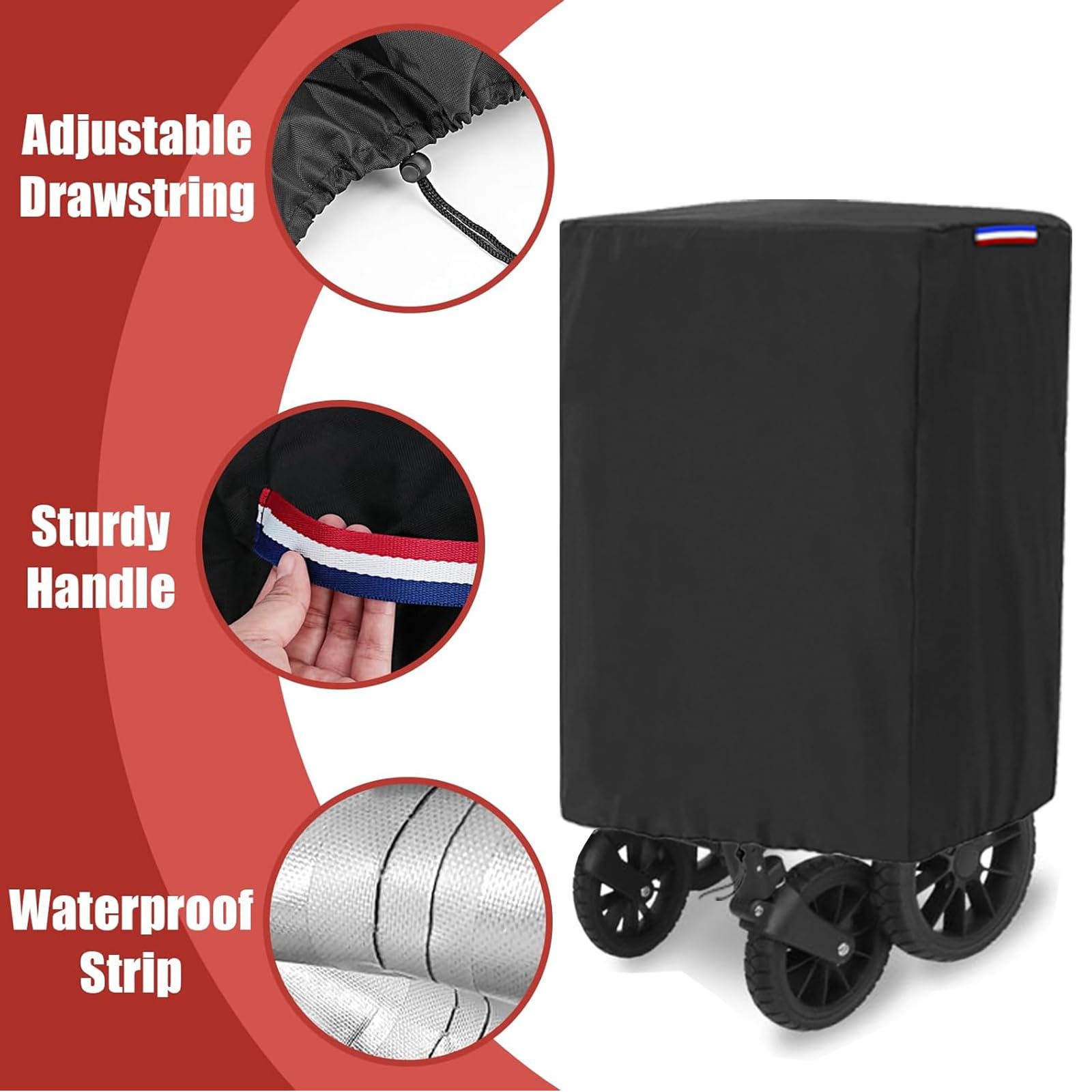 Rilime drawstring keeps the cover secure in wind.