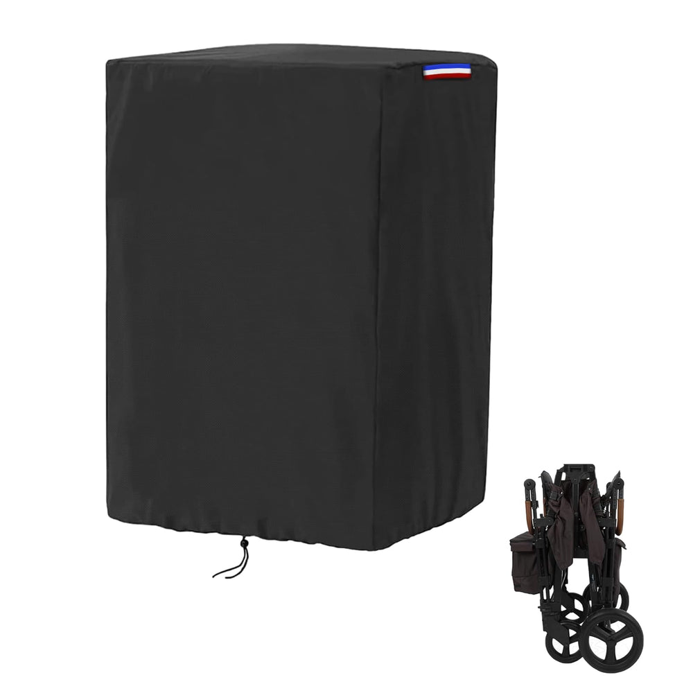 Rilime wagon cover front view protects Wonderfold W4 from rain and debris