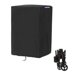 Rilime wagon cover front view protects Wonderfold W4 from rain and debris