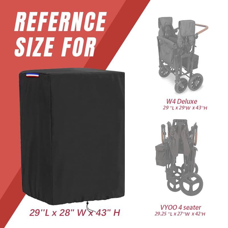 Rilime wagon cover waterproof fabric closeup shows 420D material and durable seams