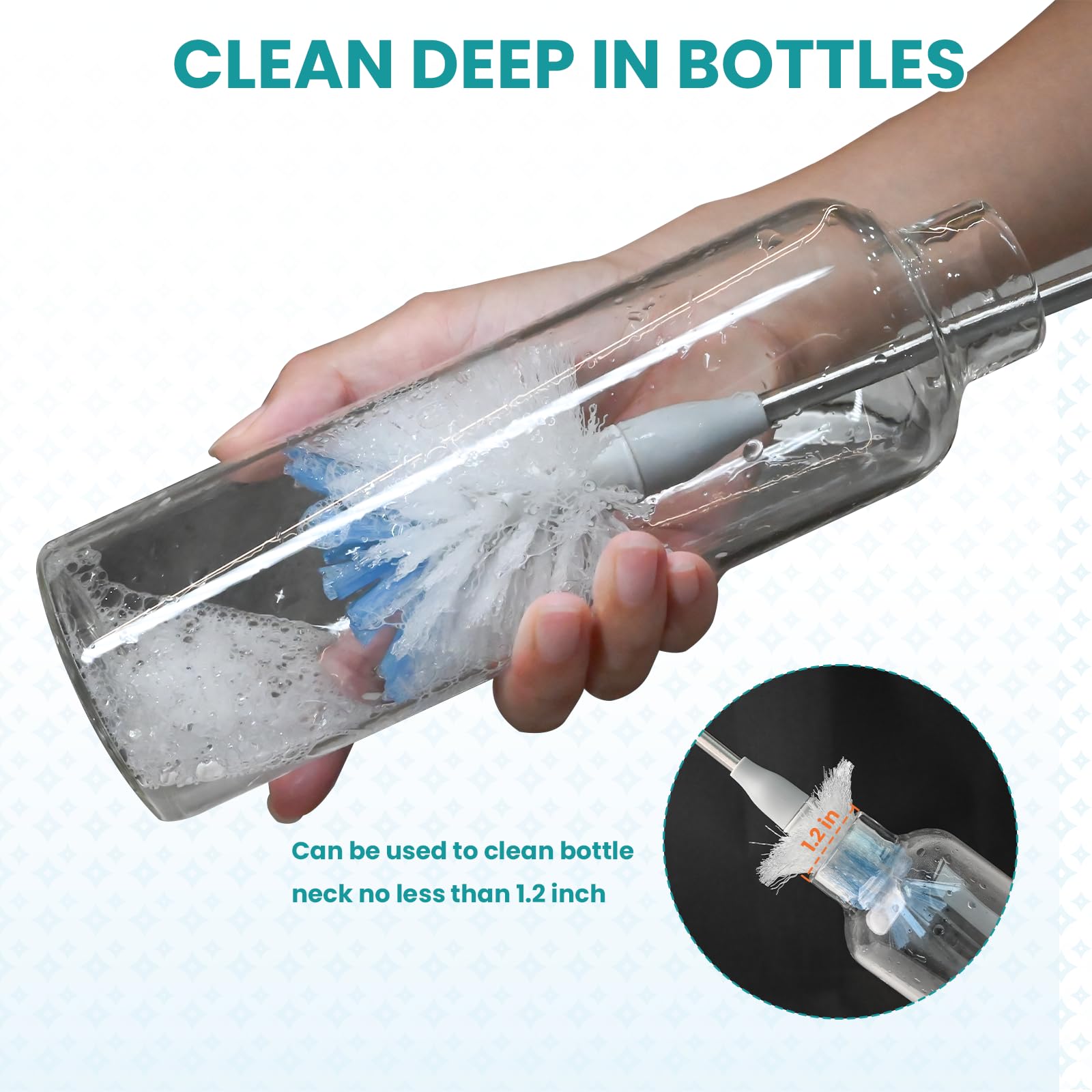 RIMAY bottle brush refill easy-install interface shows simple replacement action.