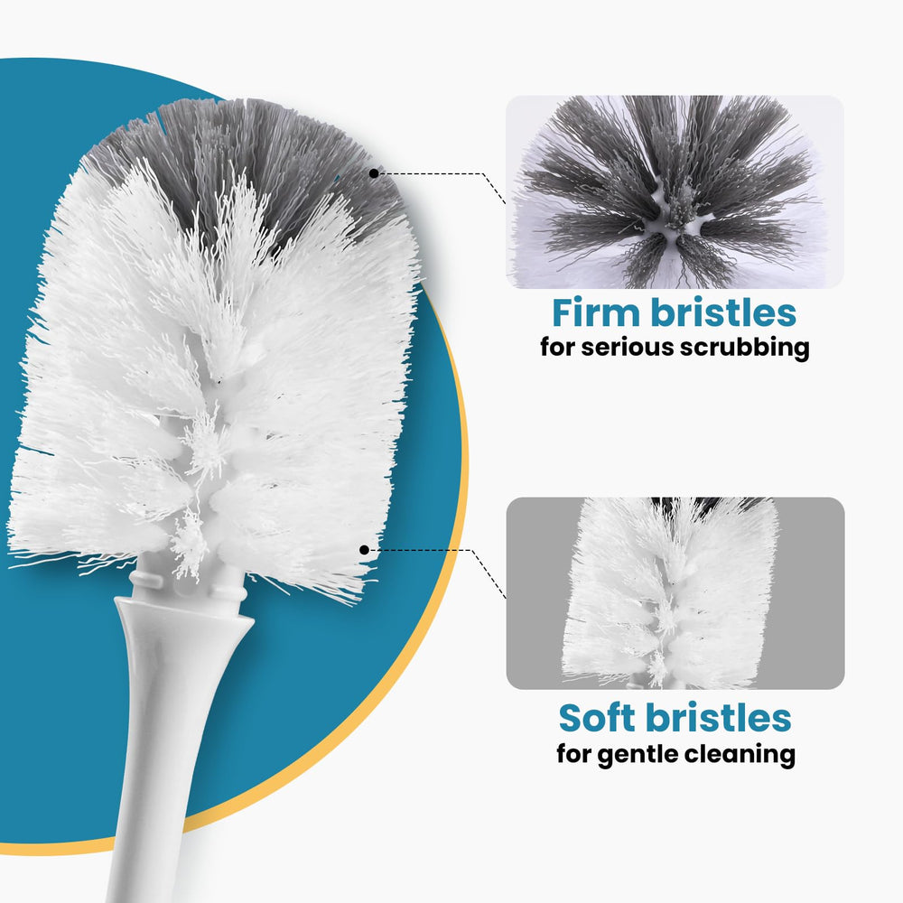 RIMAY stiff gray bristles tackle hard-to-reach spots