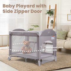Rinnebbit diaper changing basket keeps essentials neatly organized at night.