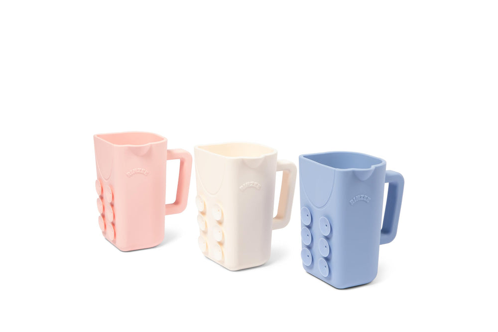 Rinzee sticks-to-tiles feature keeping rinse cup within reach