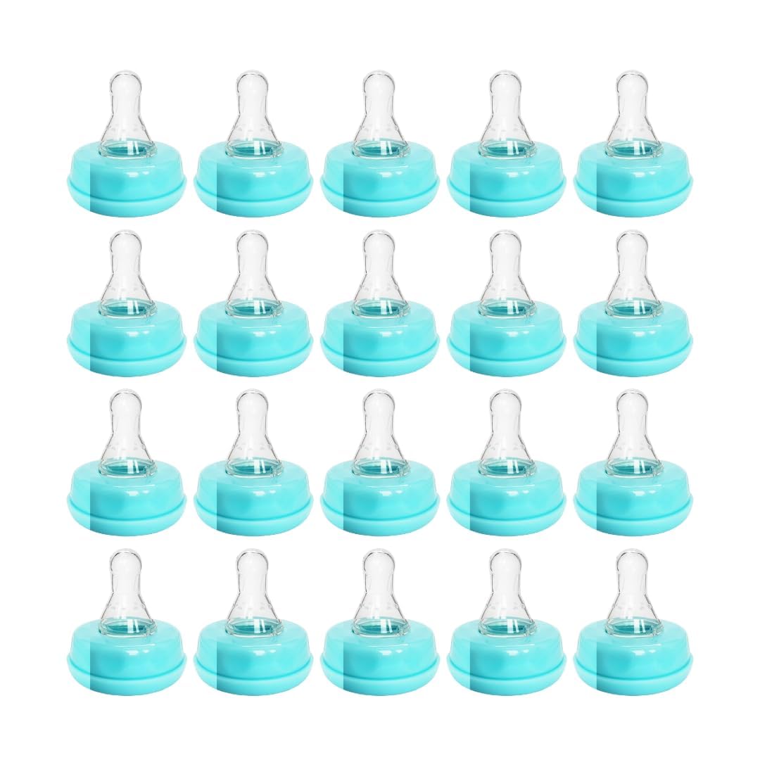 River Finn blue nipples anti-colic vent showcases built-in air system to reduce gas.
