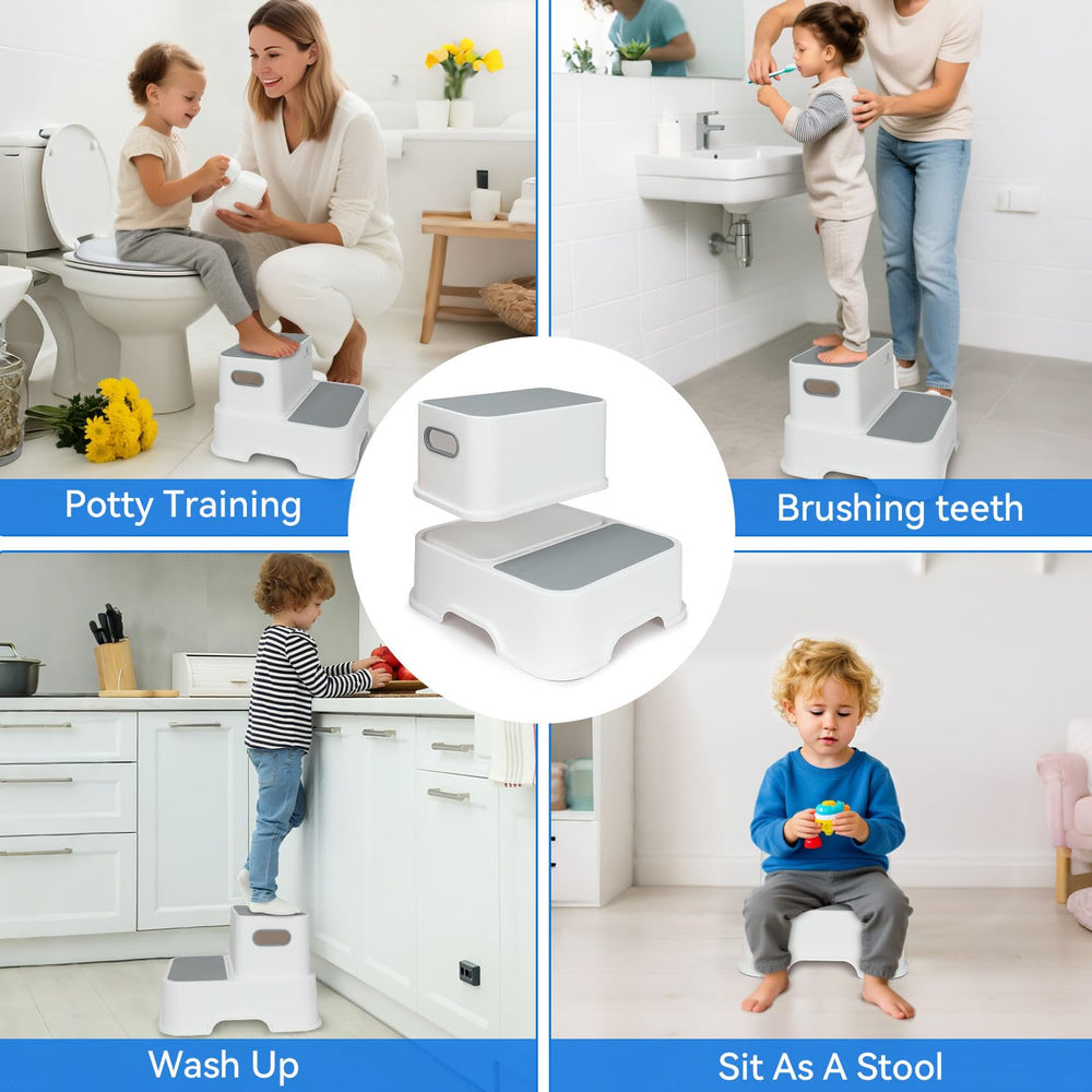 Rivermist Kids potty-step-stool-non-slip: sturdy, non-slip surface aids independent reach