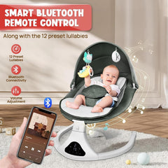 RIVIPLOU baby swing 5-speeds offers customizable rocking for calm, rested babies.