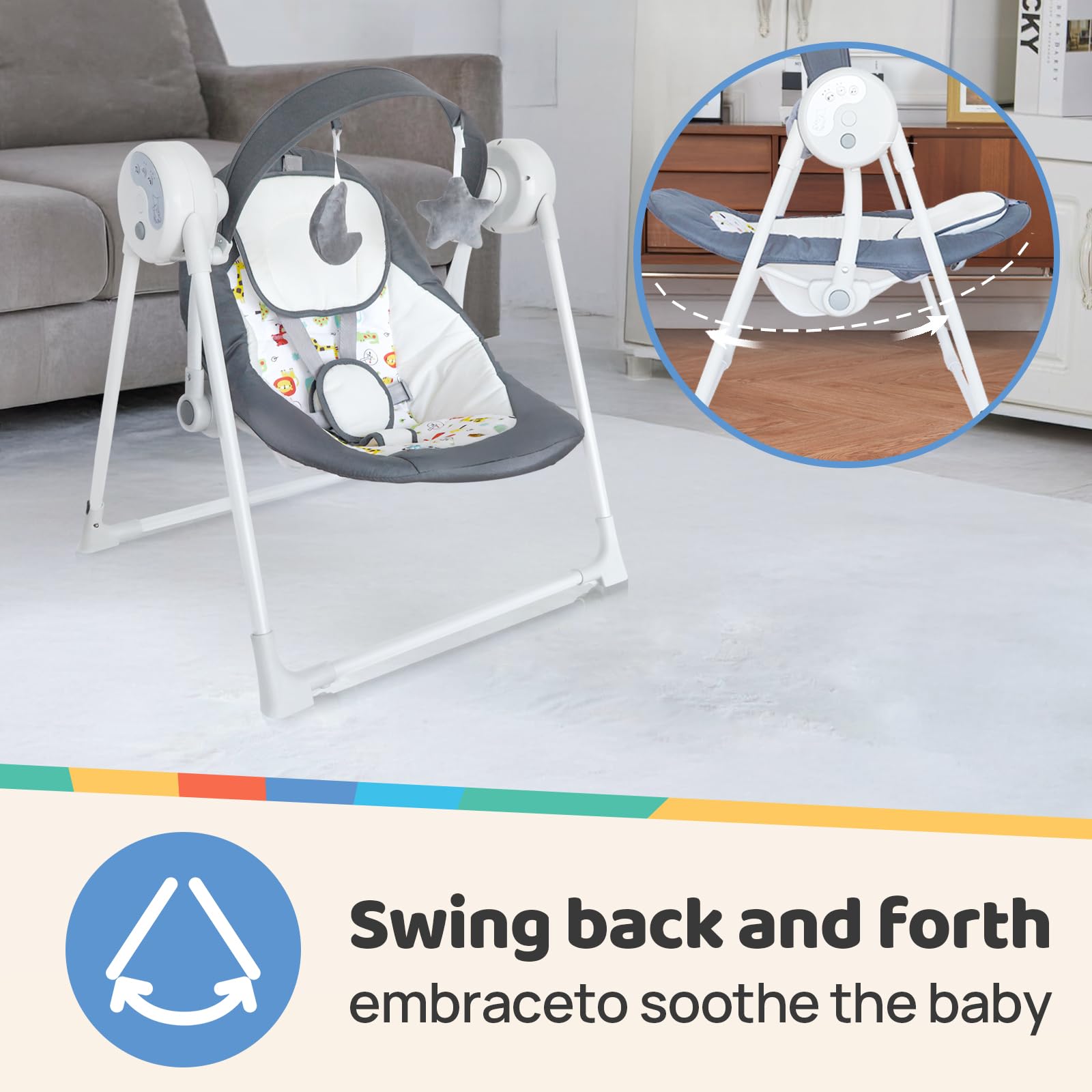 RIVIPLOU C-shaped seat supports small babies with breathable 3D mesh for comfort.