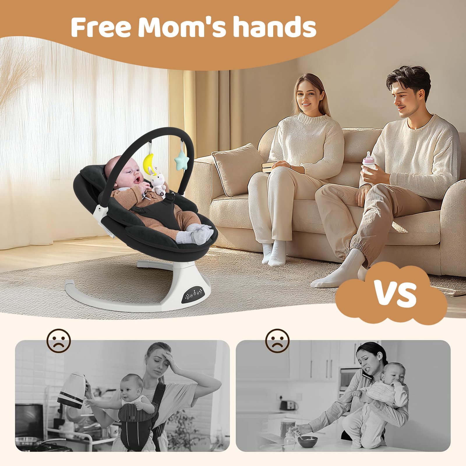RIVIPLOU remote control with 30ft range for easy speed and timer changes