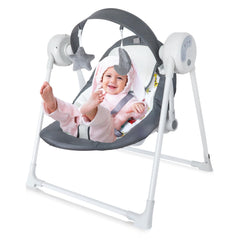 RIVIPLOU baby swing space saver fold compact design ideal for studio apartments.