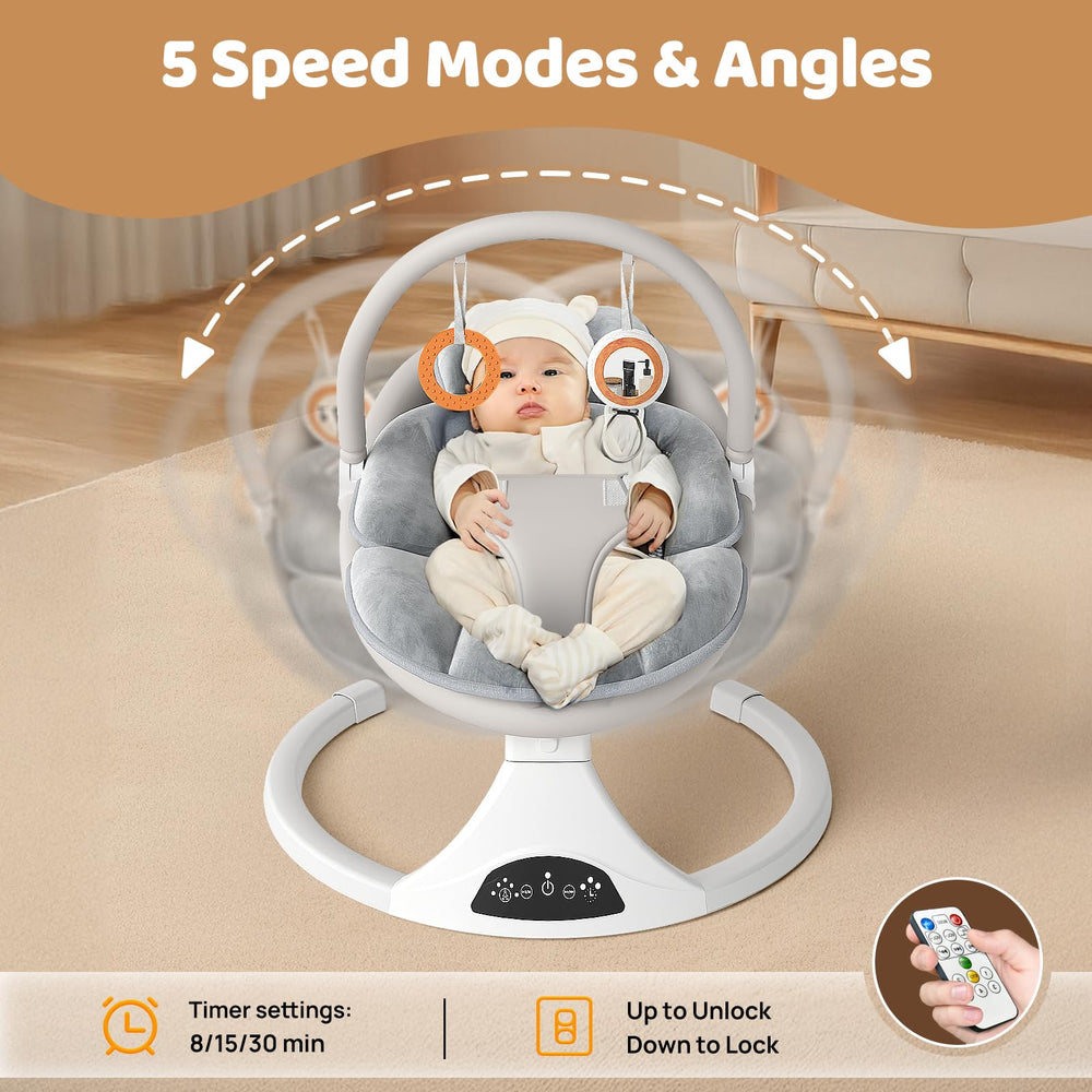 RIVIPLOU five natural motion speeds with soft fabric and quiet motor