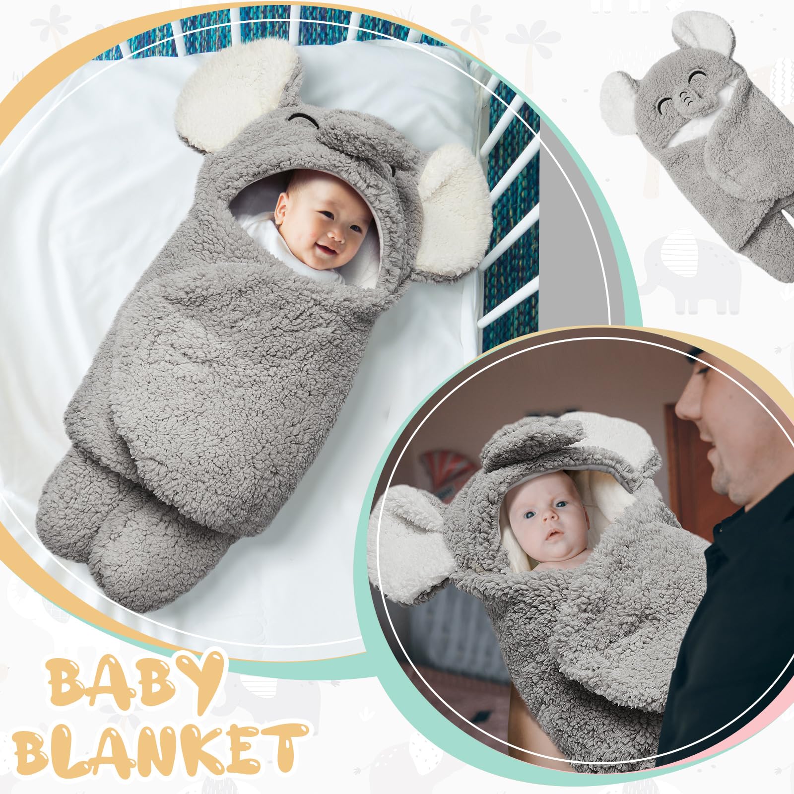 Riyiper windproof baby blanket protects against breeze on walks