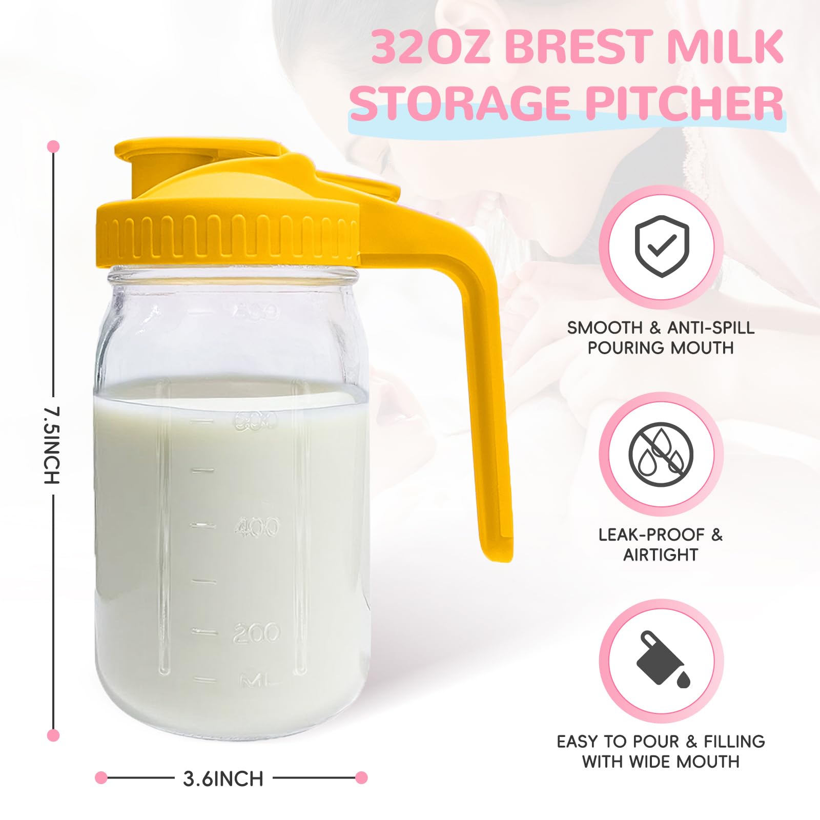 Riznpo leakproof silicone-seal pitcher demonstrates secure lid