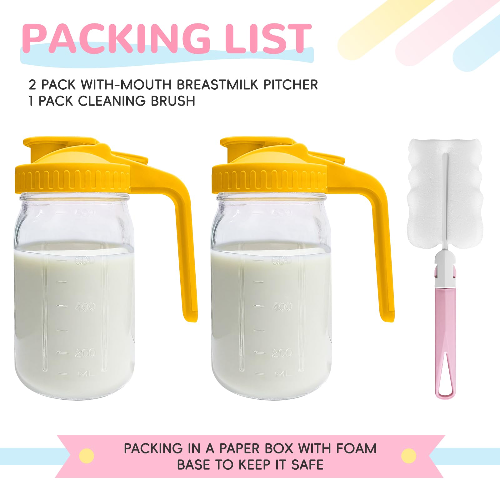 Riznpo wide-mouth 86mm opening pitcher enables easy filling and cleaning