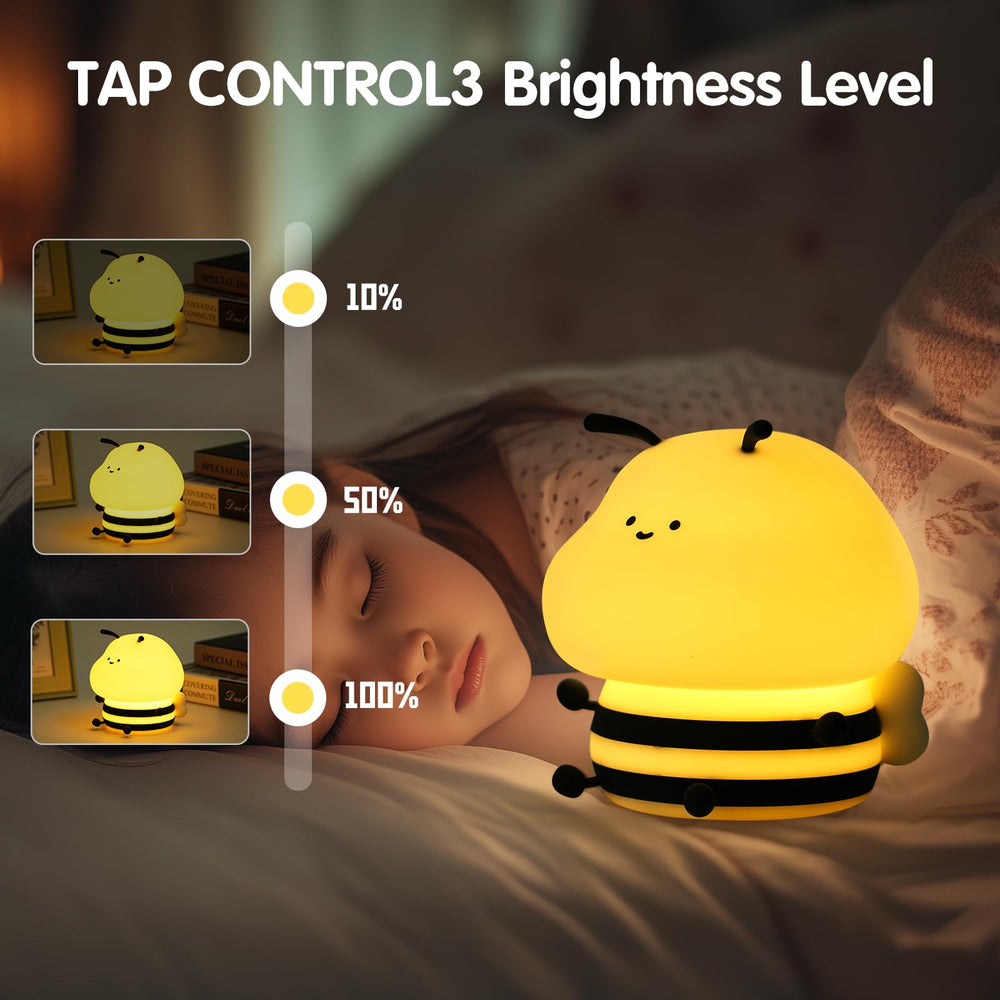 Rktnorv Bee Night Light gift-ready packaging for kids
