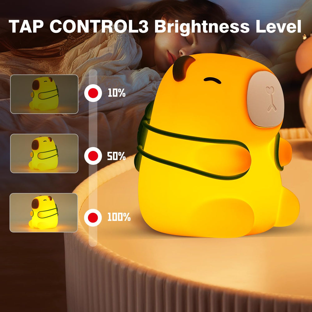 Rktnorv Capybara Night Light as cute nursery decor for kids.