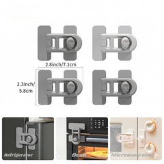 ROAESTKE grey oven door locks offer strong adhesive for easy, secure oven access control.
