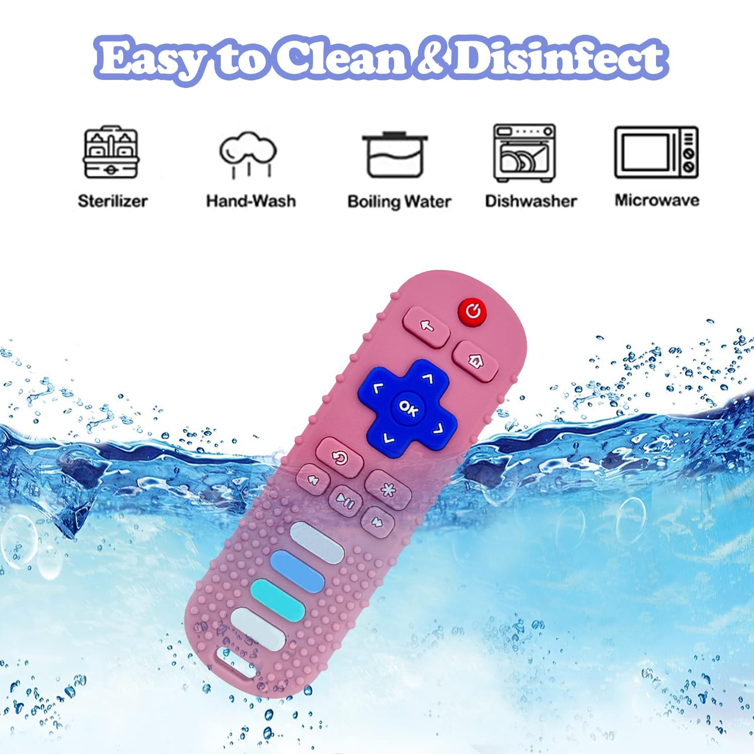 ROBBEAR freezer-safe, BPA-free teether for cooling relief