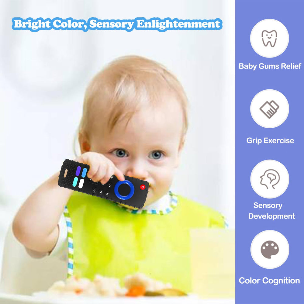 ROBBEAR soft-silicone-textures-teether offers varied, safe chew surfaces for teething relief.