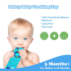 ROBBEAR teether textured silicone for easy grip during play