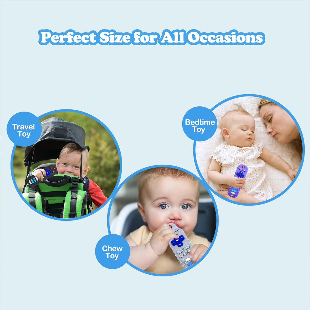 ROBBEAR freezer-friendly teether chills to enhance gum comfort.