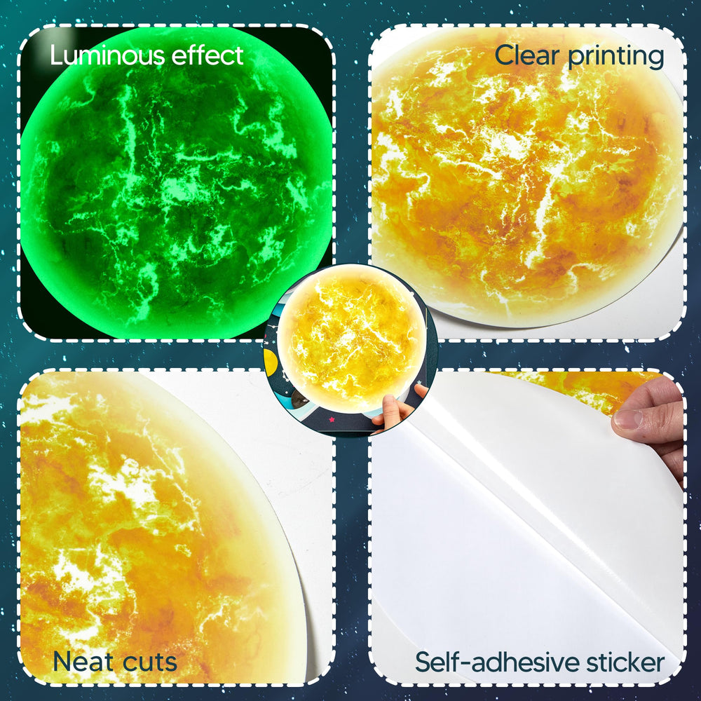 Robmoda luminous sun sticker for ceiling creates calming nighttime ambience