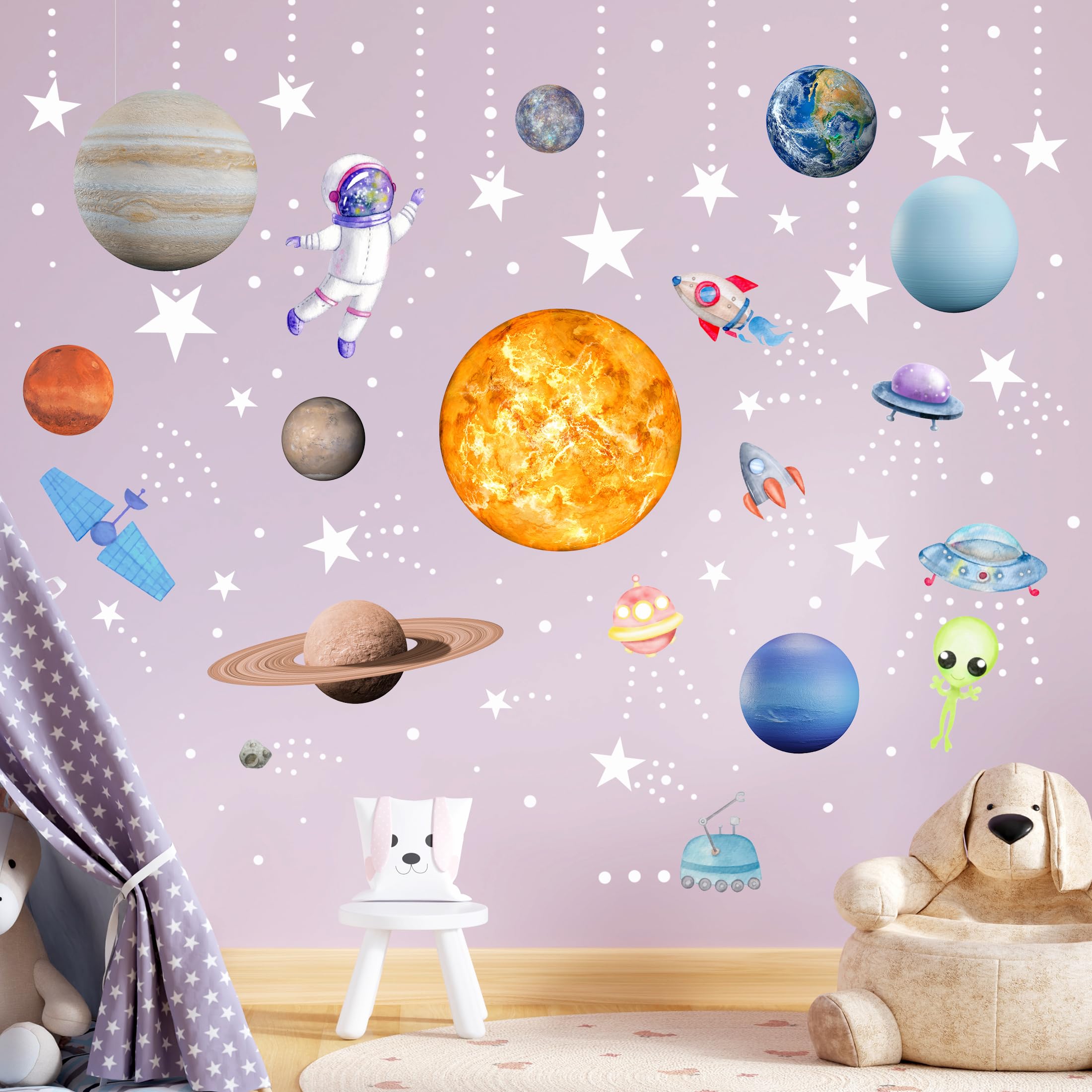 Robmoda astronaut sticker adds playful science vibe to kids' room decor