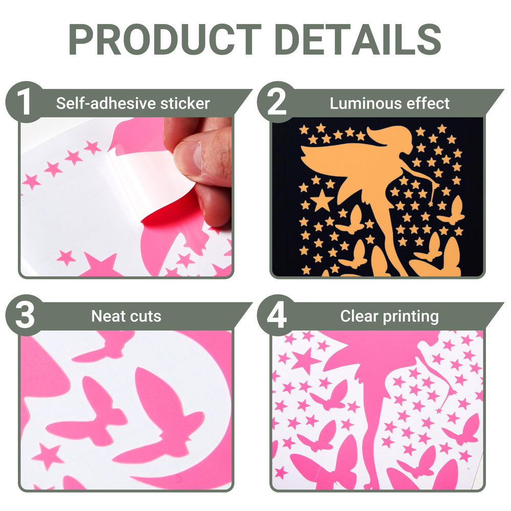 Robmoda ceiling decor fairy stickers collection creates magical overhead scene.